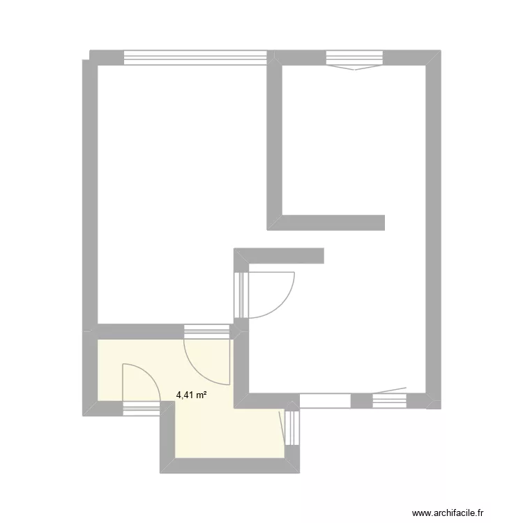 Ramos Carri&oacute;n cambio. Floor plan with 1  and 4 m²