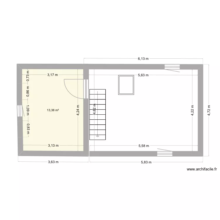 NIK 8 DG. Floor plan with 1 Room and 13 m² NIK 8 DG. Floor plan with 1 Room and 13 m²