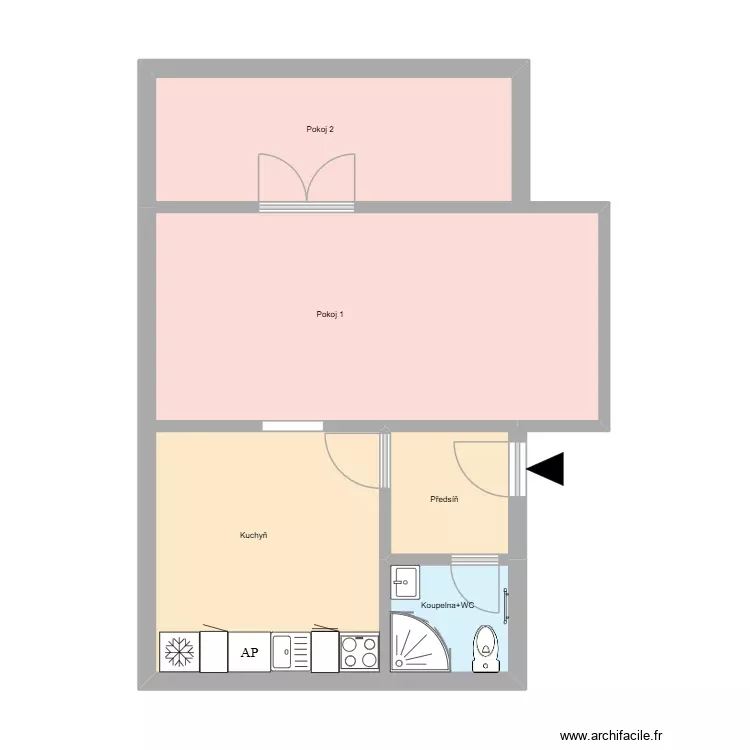 Národní třída 734 byt 13 HA. Floor plan with 5 Rooms and 47 m² Národní třída 734 byt 13 HA. Floor plan with 5 Rooms and 47 m²
