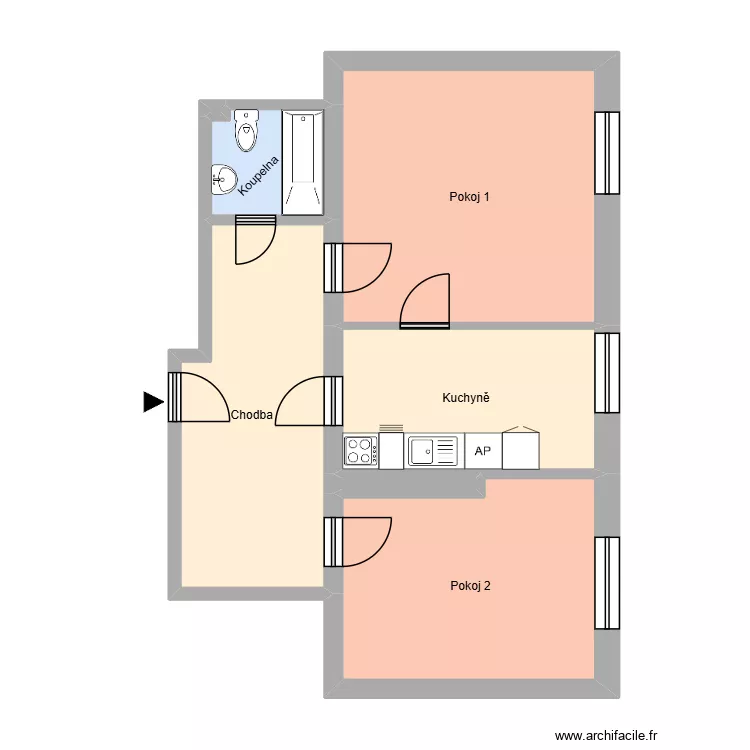 Kopern&iacute;kova 390, byt 7. Floor plan with 11  and 178 m²
