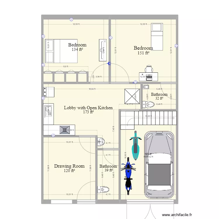 Sushil house 105 gaj new. Floor plan with 