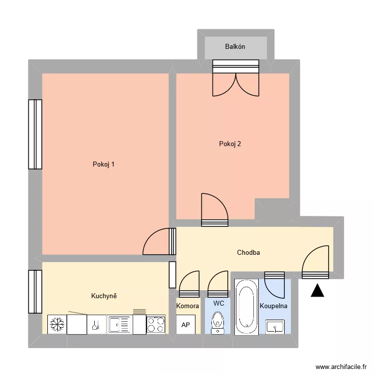 Na Bělidle 2573, byt  17. Floor plan with 13  and 180 m²