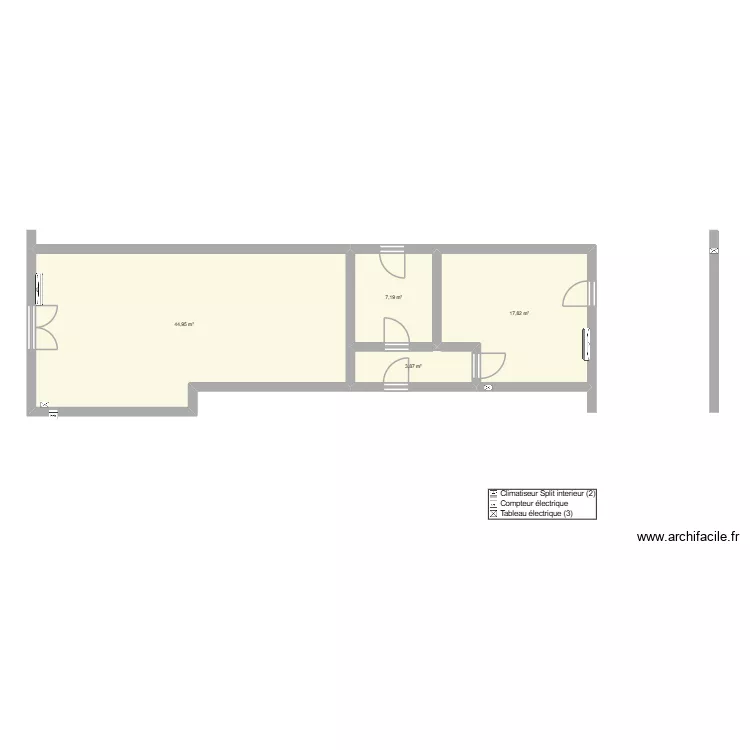 Matias Plano. Floor plan with 4  and 74 m²