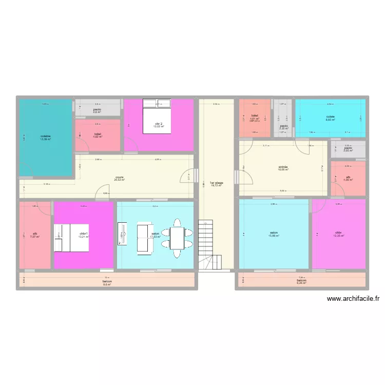 test plan maison. Floor plan with 