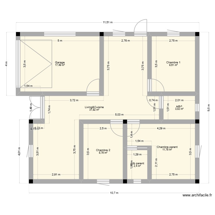 Maison. Floor plan with 0 room and 0 m2 Maison. Floor plan with 0 room and 0 m2