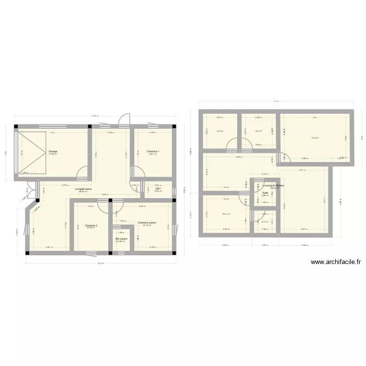 Maison. Floor plan with 14 and 157 m² Maison. Floor plan with 14 and 157 m²