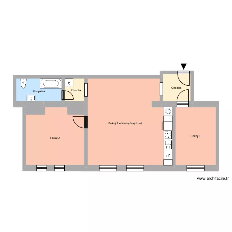 Porubsk&aacute; 708, byt 23. Floor plan with 12  and 192 m²