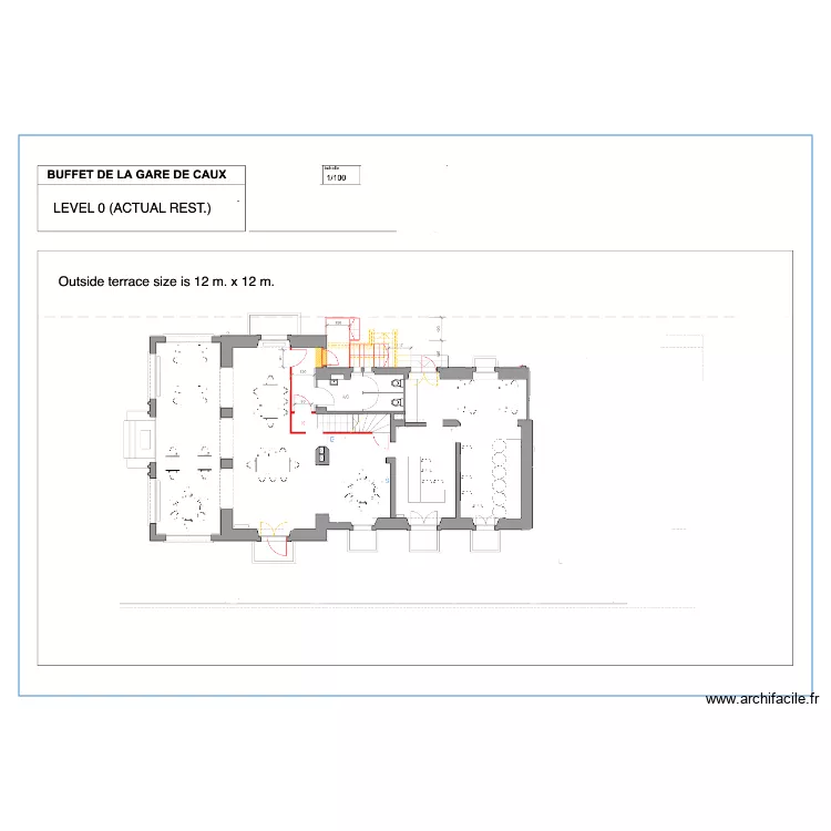 floor plan level 0. Floor plan with 