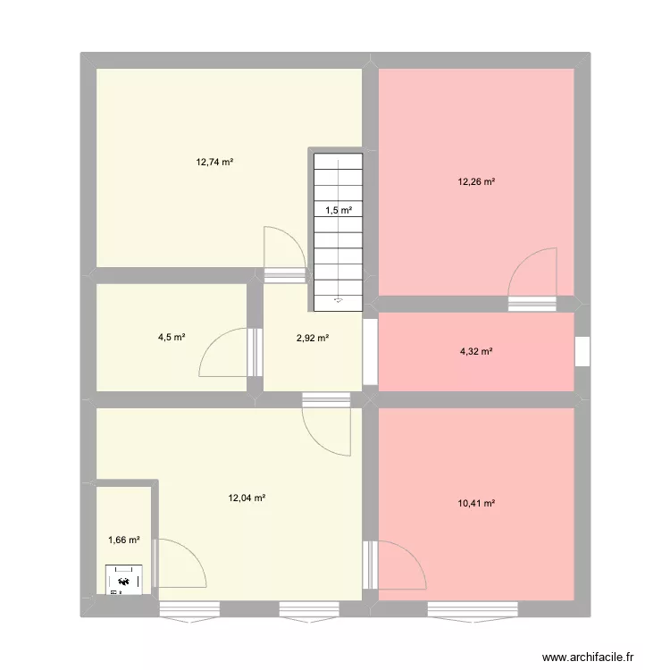 first floor with extension. Floor plan with first floor with extension. Floor plan with