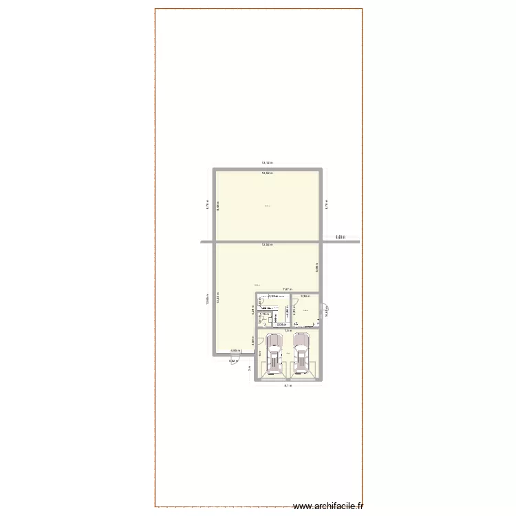ZJ PLEIN PIED. Floor plan with 
