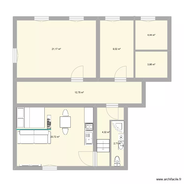 plan 3,4 nova izvedba. Floor plan with 