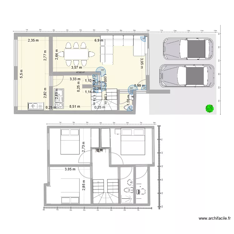 Bosque de Eucaliptos 123. Floor plan with 1  and 48 m²