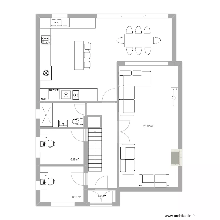92 West Hill - Proposed Ground Floor - 2nd draft. Floor plan with 