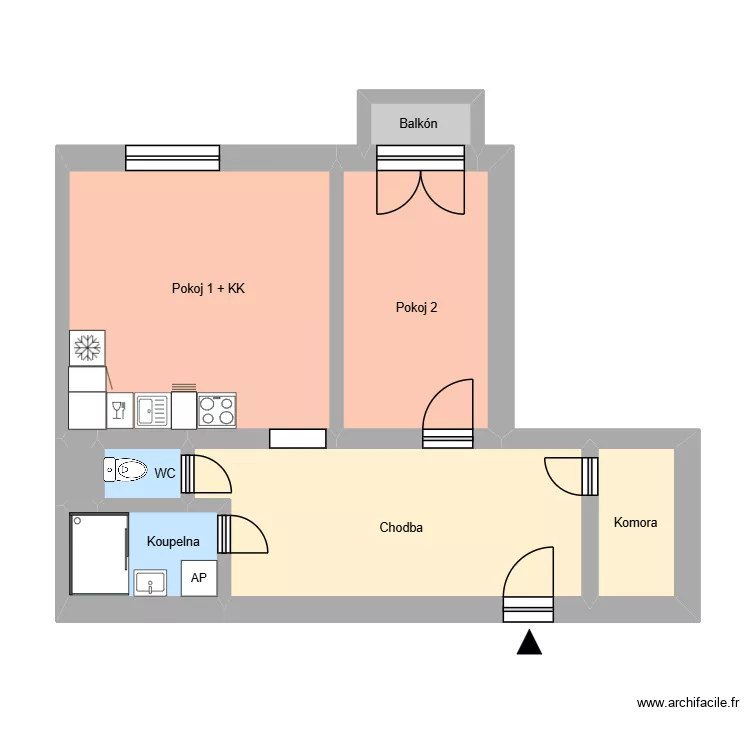 Havl&iacute;čkovo n&aacute;měst&iacute; 795, byt 6. Floor plan with 12  and 171 m²