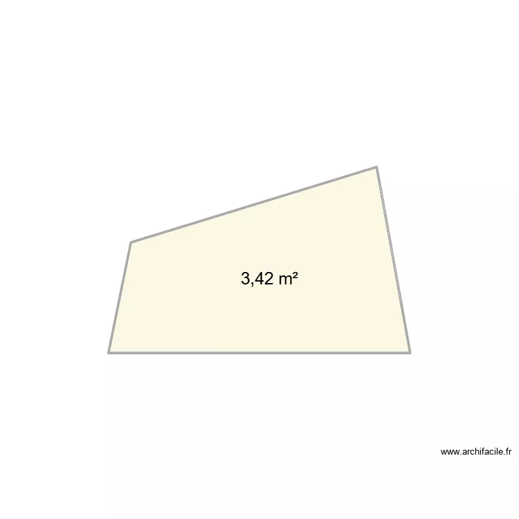 resclub v1. Floor plan with 1  and 3 m²