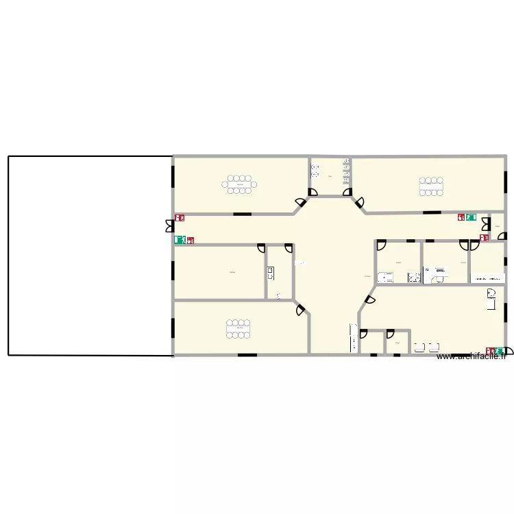 garderie. Floor plan with 