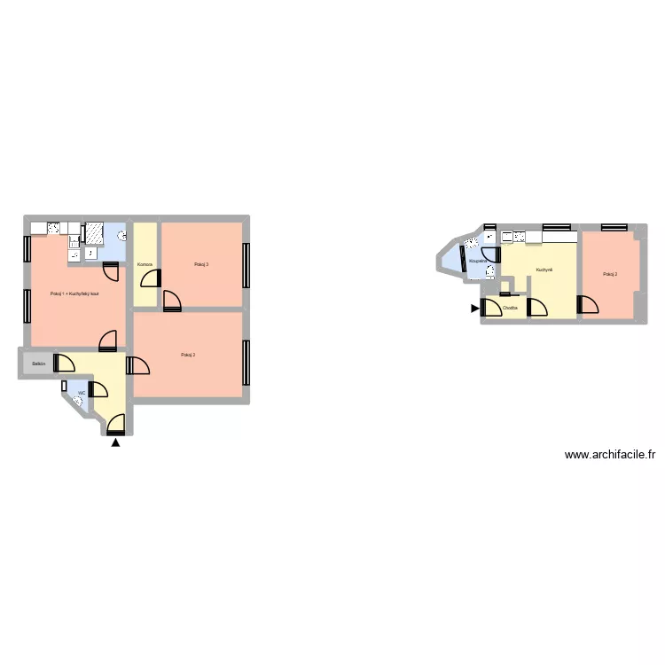 Myslbekova 528, byt 10. Floor plan with 22  and 234 m²