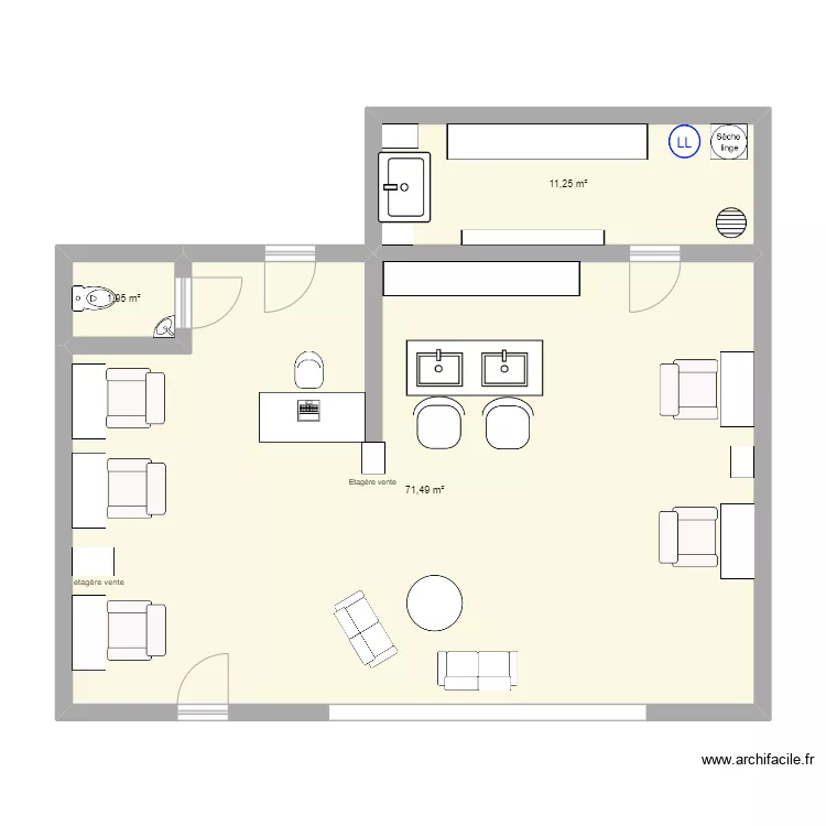 Morgan mc coiffure. Floor plan with 