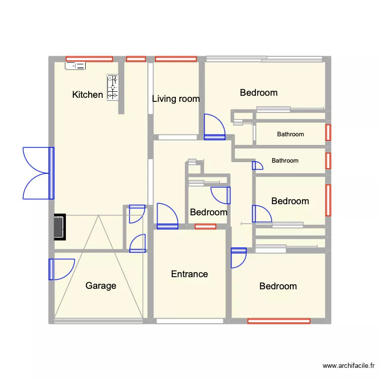 536CurieDr. Floor plan with 15  and 20 m²