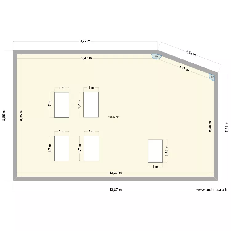 cotation 1. Floor plan with cotation 1. Floor plan with