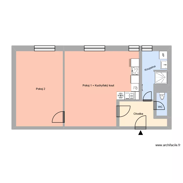 n&aacute;m. republiky 573, byt 13. Floor plan with 10  and 180 m²