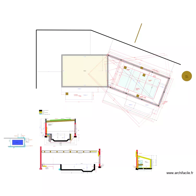 piscine b&eacute;ton mur brique  2025 v30. Floor plan with 