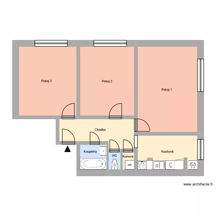 Na Bělidle 2574, byt  2. Floor plan with 12  and 196 m²