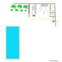 Plan à l'échelle Pool House