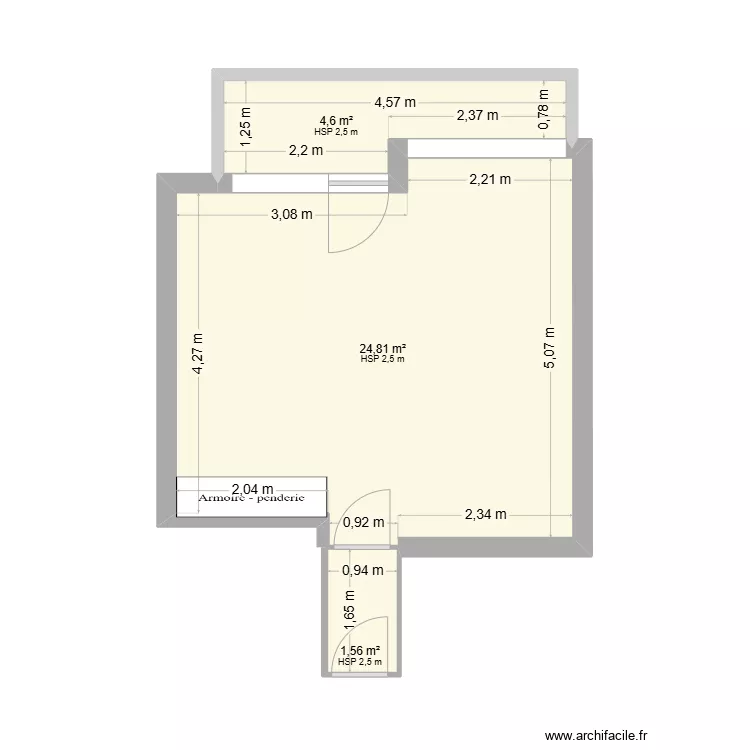 Room 214. Floor plan with 