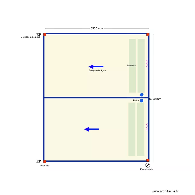 Gina botequim. Floor plan with 