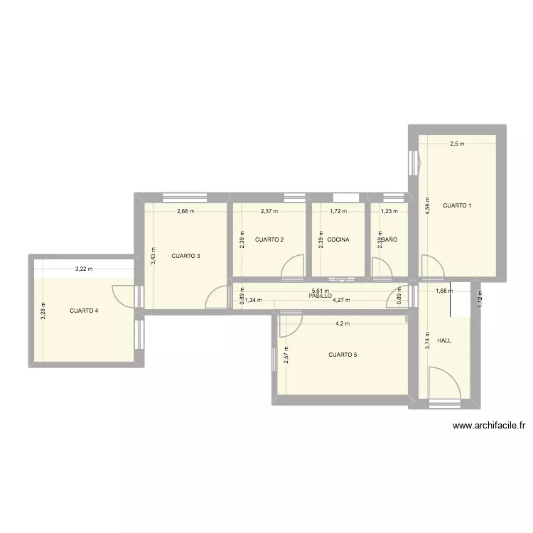 PABLO 2. Floor plan with 9  and 66 m²
