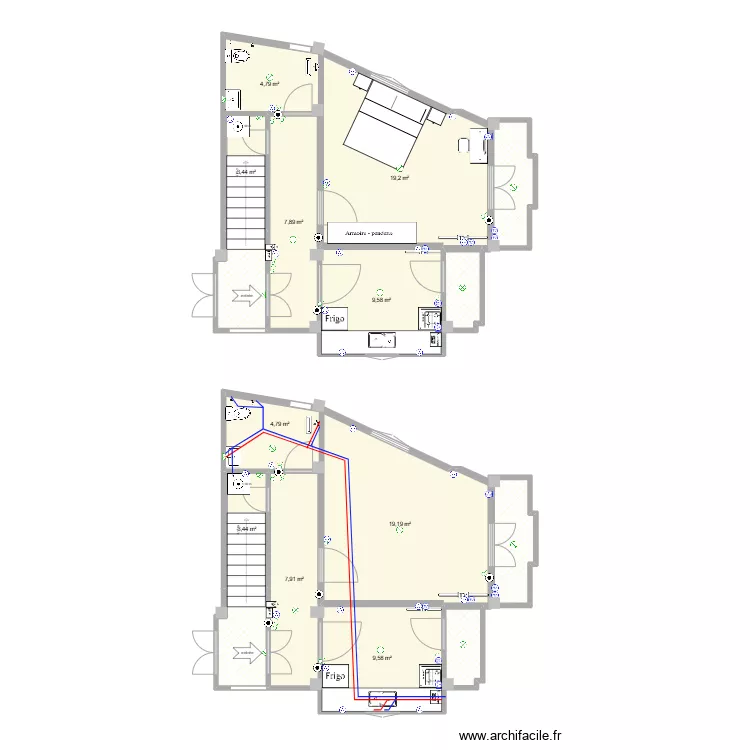 Lahouel. Floor plan with Lahouel. Floor plan with