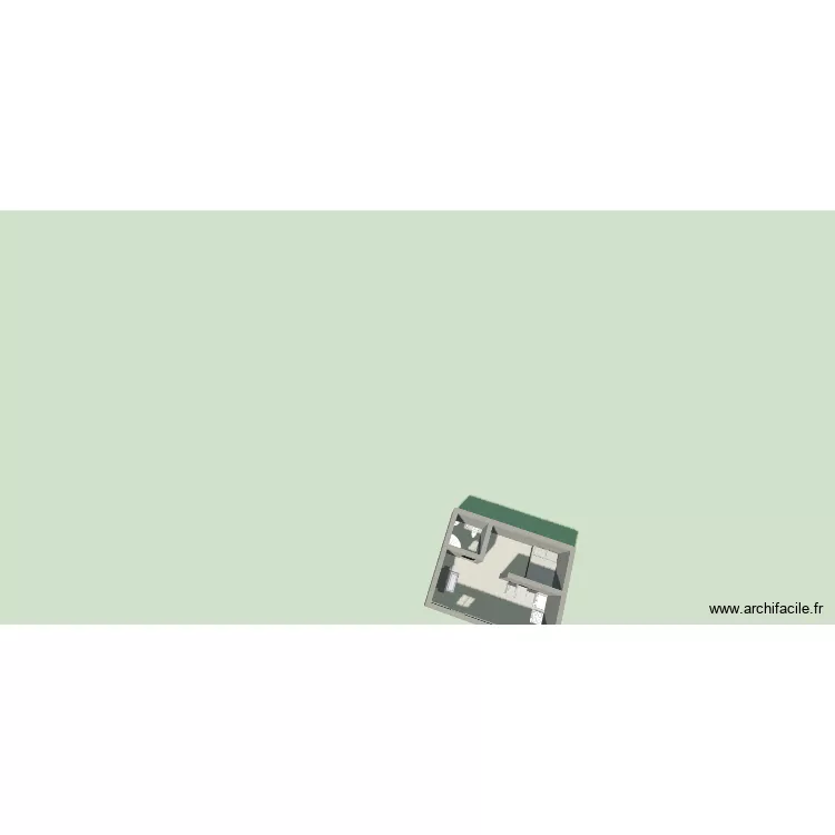 casa sustent&aacute;vel. Floor plan with 2  and 27 m²