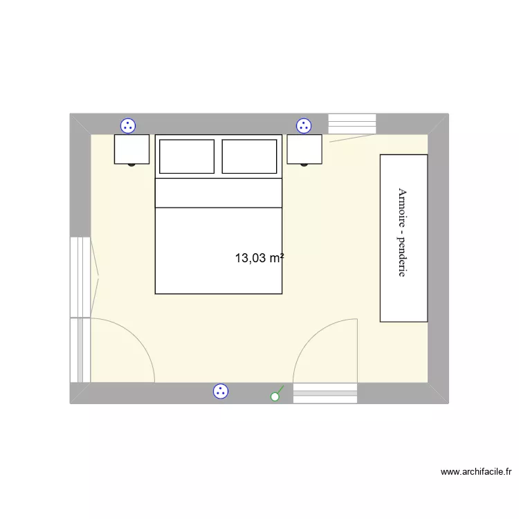 Spavaca soba. Floor plan with 
