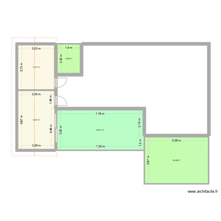 10441 - Steffen Scheen. Floor plan with 5  and 75 m²