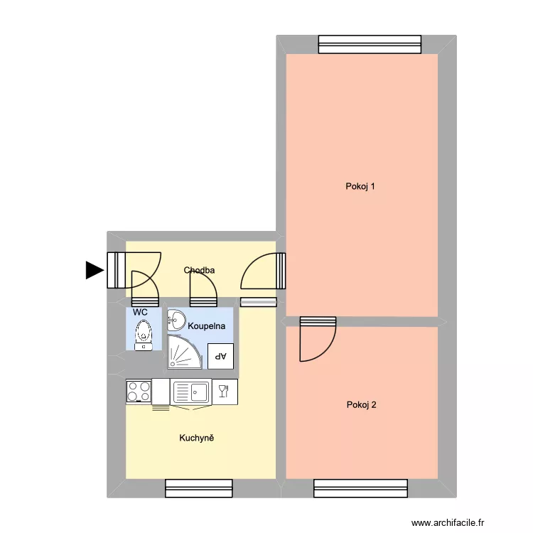 Mariánohorská 2745, byt 9. Floor plan with 11 Rooms and 170 m² Mariánohorská 2745, byt 9. Floor plan with 11 Rooms and 170 m²