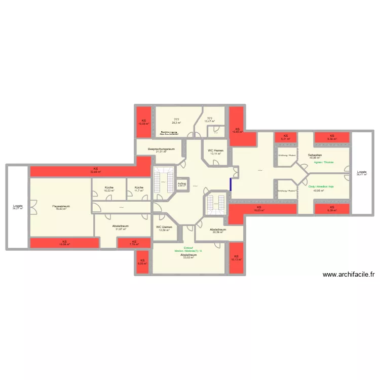 Vistec // 2.OG. Floor plan with 48 and 788 m² Vistec // 2.OG. Floor plan with 48 and 788 m²