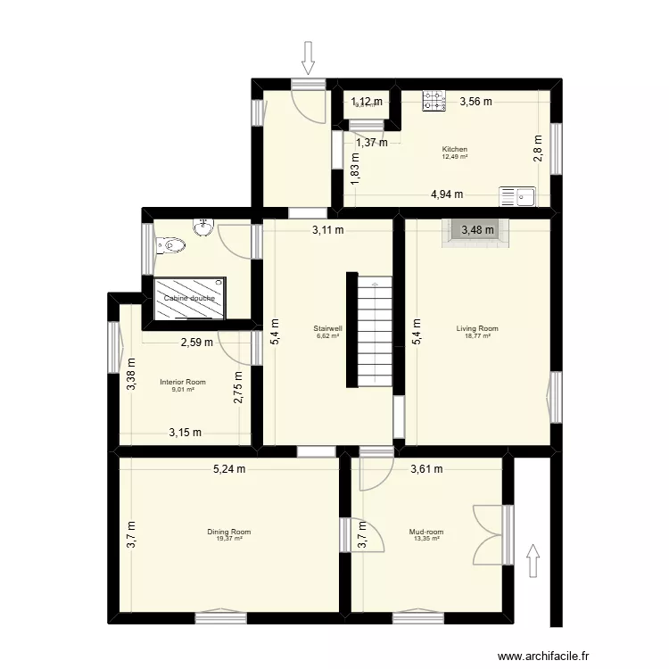 Castelo Vide 2. Floor plan with 7 rooms and 91 m²