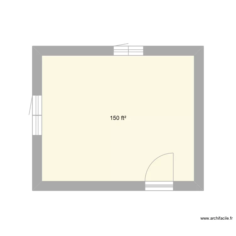 Chambre Eva Borris. Floor plan with 1 room and 14 m²