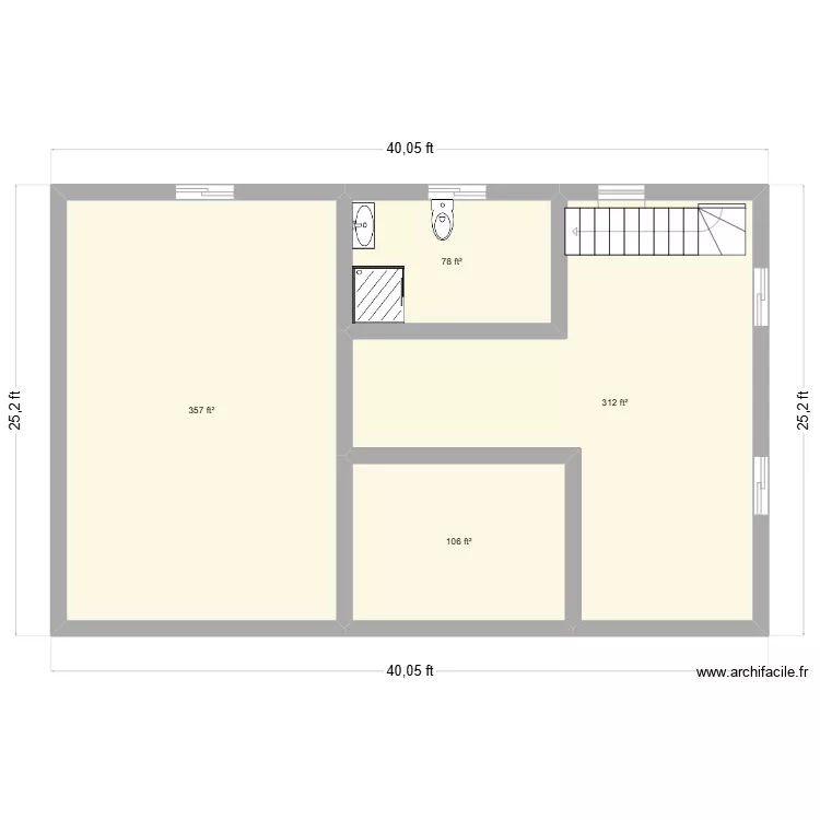 sous-sol 212 bernard. Floor plan with 