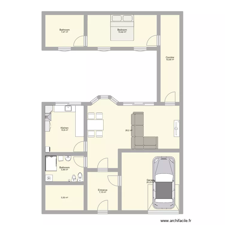 Casa. Floor plan with 9 Rooms and 109 m² Casa. Floor plan with 9 Rooms and 109 m²