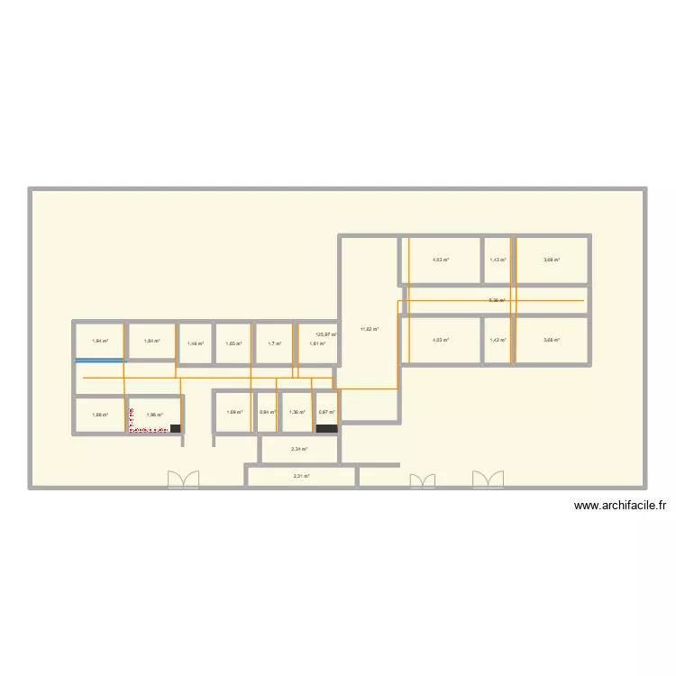 LAN y WAN claudia. Floor plan with 
