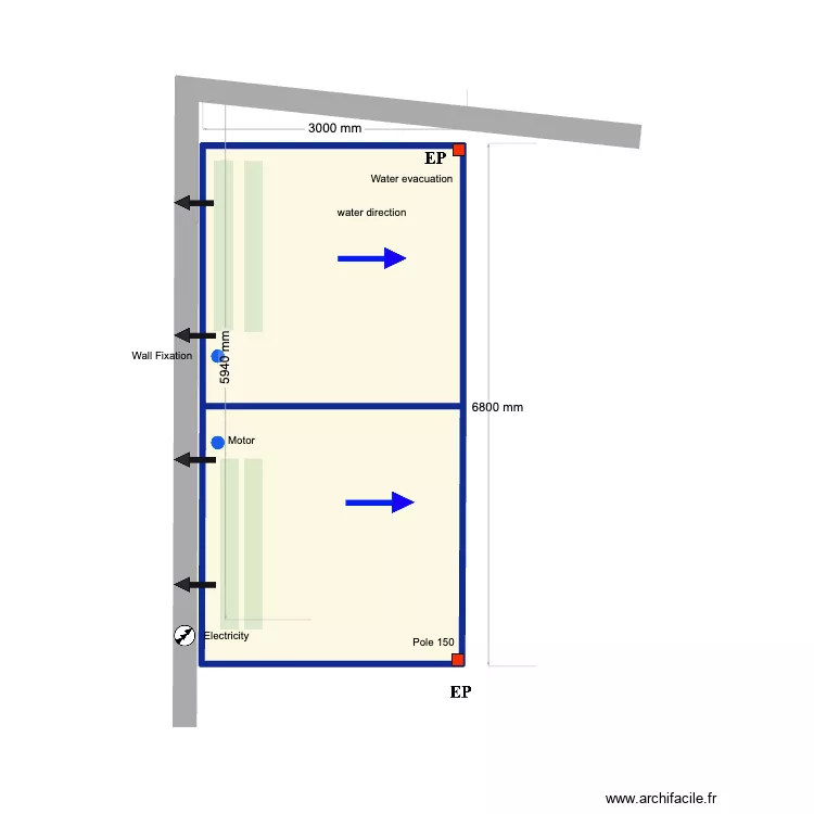 6800*2950 Steven taft. Floor plan with 2 Rooms and 17 m² 6800*2950 Steven taft. Floor plan with 2 Rooms and 17 m²