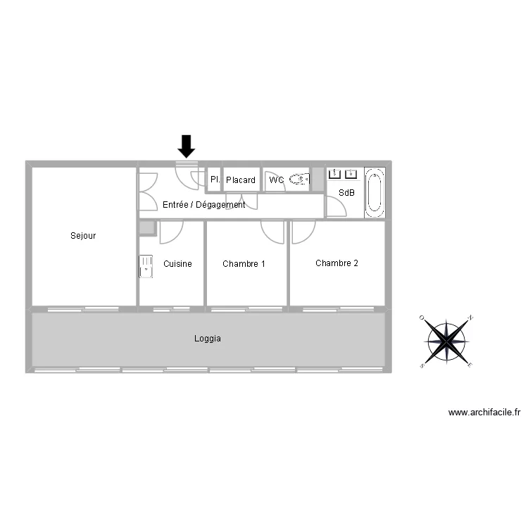 51997 LECUBIN. Floor plan with 12  and 81 m²