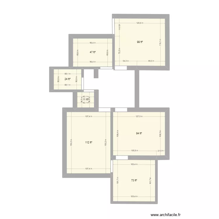 Type 3 Kalibadi. Floor plan with 