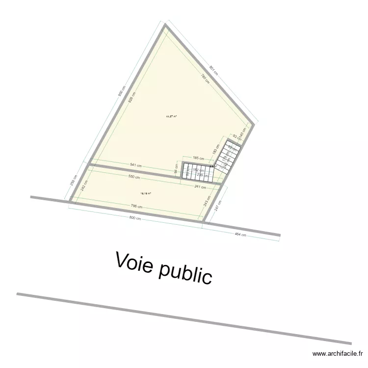 Acher chantier superficies. Floor plan with 