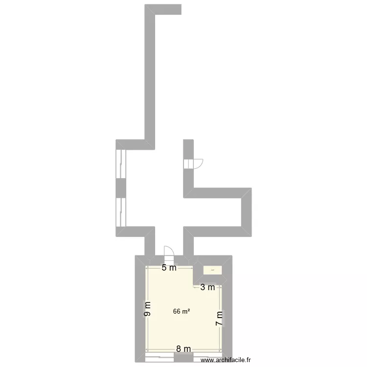 studio. Floor plan with 