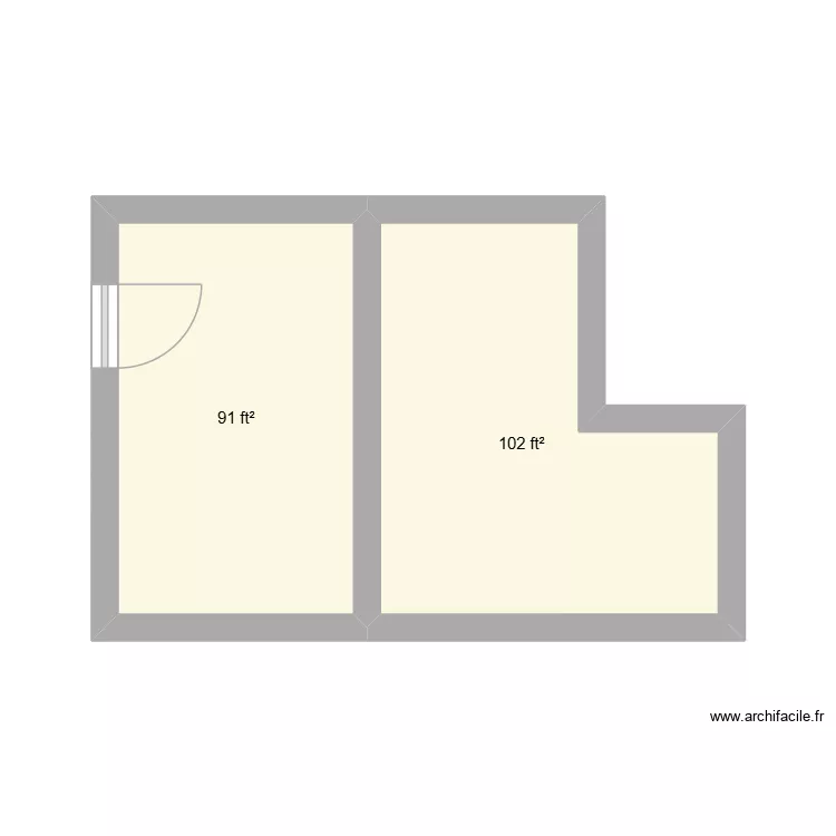 Test 1. Floor plan with 2  and 18 m²