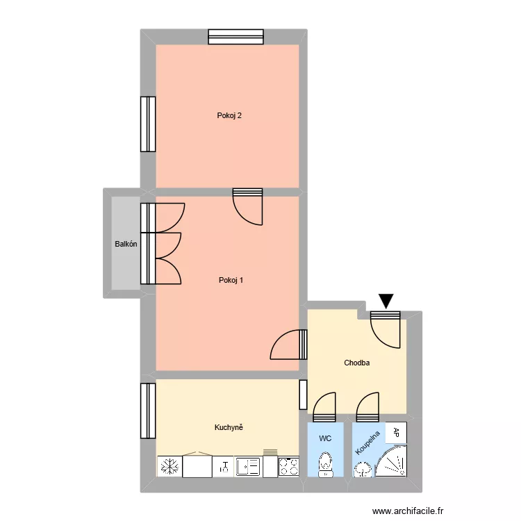 Verdunská 2367, byt 7. Floor plan with 11 Rooms and 181 m² Verdunská 2367, byt 7. Floor plan with 11 Rooms and 181 m²