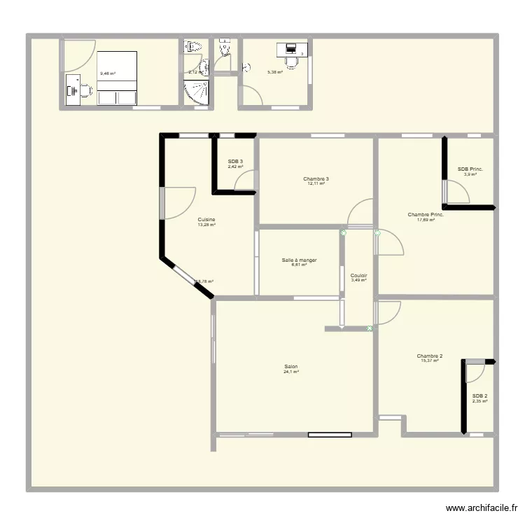 4-Plan Toilettes Elisabeth. Floor plan with 4-Plan Toilettes Elisabeth. Floor plan with